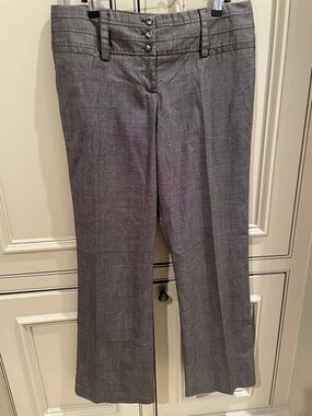 Bwear Gray Women's Dress Trousers With Wide Waistband